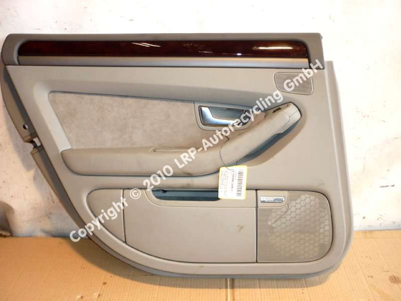 Audi A8 4E D3 Türverkleidung hinten links Alcantara swing/platin hellgrau Bj.2002